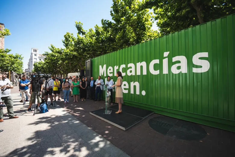 La campaña ‘Mercancías al tren’ hace escala en Logroño